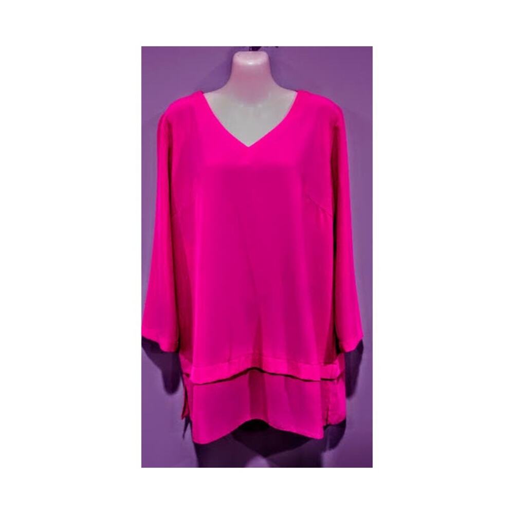 Linea by Louis Dell'Olio Dark‎ Pink Tunic, Size M